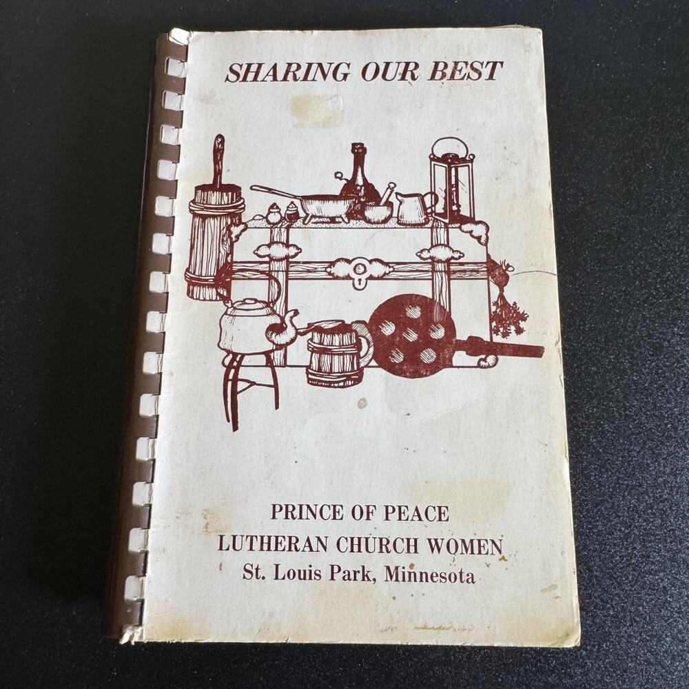 Prince of Peace Lutheran Church Cookbook St. Louis Park MN Midwest Recipes